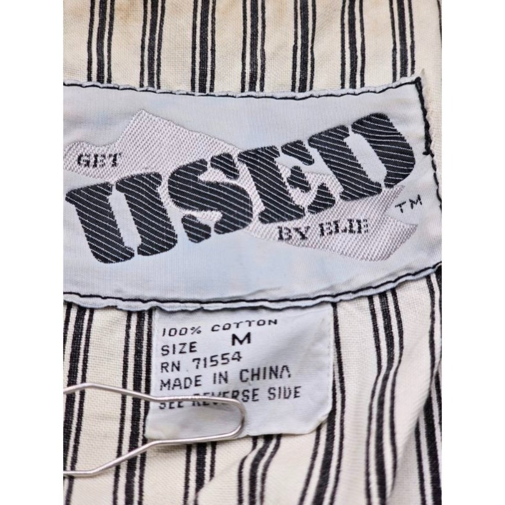 Vintage GET USED Classic Jeans RN 71554 by Elie Demin Striped Lining and Cuffs M - Picture 4 of 13